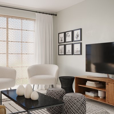Midcentury Modern, Minimal, Scandinavian Not Sure Yet Design by Rhonda Stanbury Interior Designer Amber