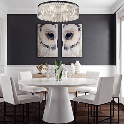 Glam, Transitional Dining Room Design by Rhonda Stanbury Interior Designer Samantha