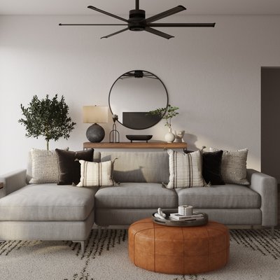 Modern, Minimal Living Room Design by Rhonda Stanbury Interior Designer Sam