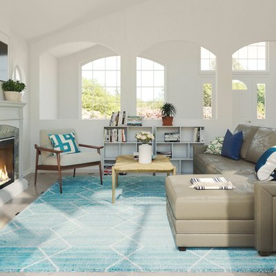 Transitional, Global, Minimal, Scandinavian Living Room Design by Rhonda Stanbury Interior Designer Sofia