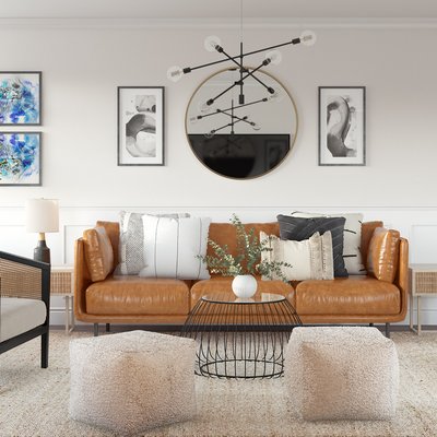 Contemporary, Modern, Midcentury Modern, Scandinavian Living Room Design by Rhonda Stanbury Interior Designer Romina