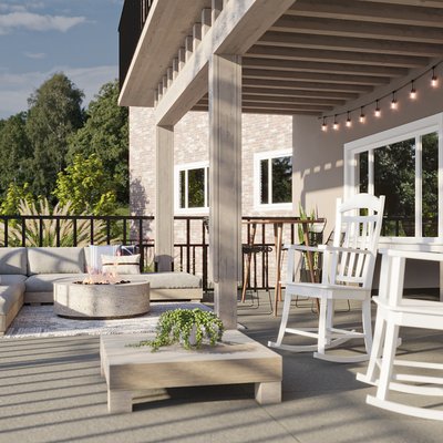 Bohemian, Minimal, Scandinavian Outdoor Space Design by Rhonda Stanbury Interior Designer Jacqueline