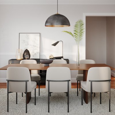 Bohemian, Minimal, Scandinavian Dining Room Design by Rhonda Stanbury Interior Designer Edith