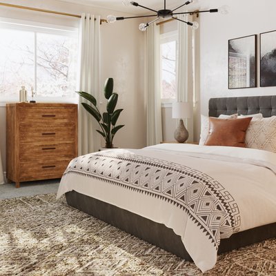 Transitional, Midcentury Modern Bedroom Design by Rhonda Stanbury Interior Designer Taylor