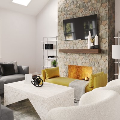 Contemporary, Modern, Glam Living Room Design by Rhonda Stanbury Interior Designer Maria