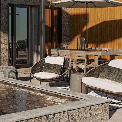 Modern, Midcentury Modern, Minimal Outdoor Space Design by Rhonda Stanbury Interior Designer Katie