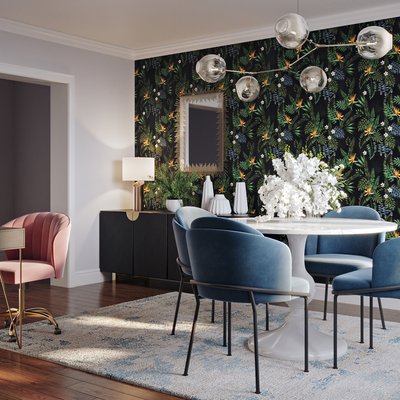 Eclectic, Glam, Global Reading Room Design by Rhonda Stanbury Interior Designer Alycia