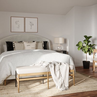 Bohemian, Midcentury Modern Bedroom Design by Rhonda Stanbury Interior Designer Tara