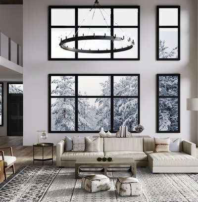 Modern, Rustic, Midcentury Modern, Scandinavian Living Room Design by Rhonda Stanbury Interior Designer Amelia