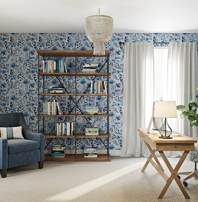 Classic, Coastal, Farmhouse Office Design by Rhonda Stanbury Interior Designer Erin