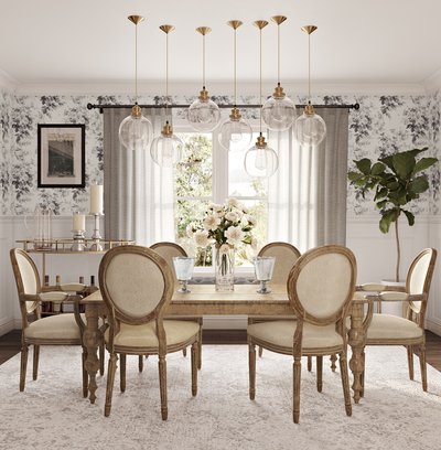 Classic, Glam, Traditional, Vintage Dining Room Design by Rhonda Stanbury Interior Designer Lyndsi