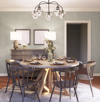 Contemporary, Modern, Farmhouse, Rustic, Transitional, Scandinavian Dining Room Design by Rhonda Stanbury Interior Designer Lyndsi