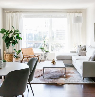 Bohemian, Midcentury Modern, Minimal Living Room Design by Rhonda Stanbury Interior Designer Asia