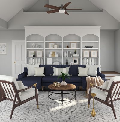 Contemporary, Modern, Glam Living Room Design by Rhonda Stanbury Interior Designer Dani