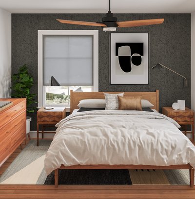 Midcentury Modern Bedroom Design by Rhonda Stanbury Interior Designer Giulia