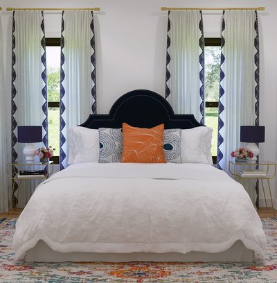 Modern, Classic, Preppy Bedroom Design by Rhonda Stanbury Interior Designer Emerie