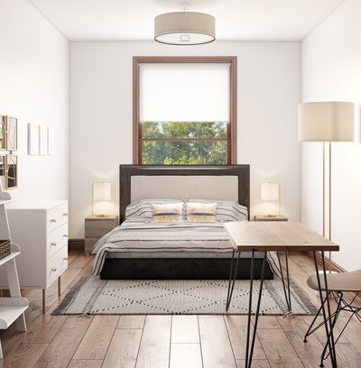 Contemporary, Modern, Bohemian, Midcentury Modern, Scandinavian Bedroom Design by Rhonda Stanbury Interior Designer Han