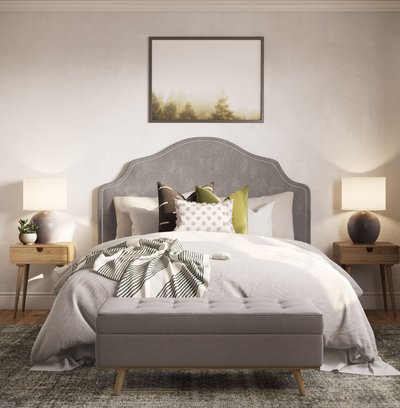 Contemporary, Modern, Eclectic, Farmhouse, Transitional, Global, Southwest Inspired, Midcentury Modern, Minimal, Scandinavian Bedroom Design by Rhonda Stanbury Interior Designer Laura