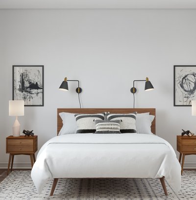 Modern, Industrial, Minimal, Scandinavian Bedroom Design by Rhonda Stanbury Interior Designer Heather