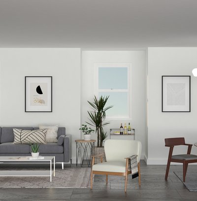 Modern, Eclectic, Bohemian, Midcentury Modern Living Room Design by Rhonda Stanbury Interior Designer Alexandra