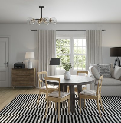 Contemporary, Eclectic, Farmhouse, Transitional Office Design by Rhonda Stanbury Interior Designer Sarah