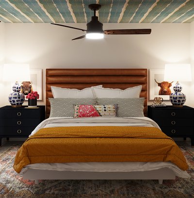 Contemporary, Eclectic, Bohemian, Vintage, Global Bedroom Design by Rhonda Stanbury Interior Designer Annie