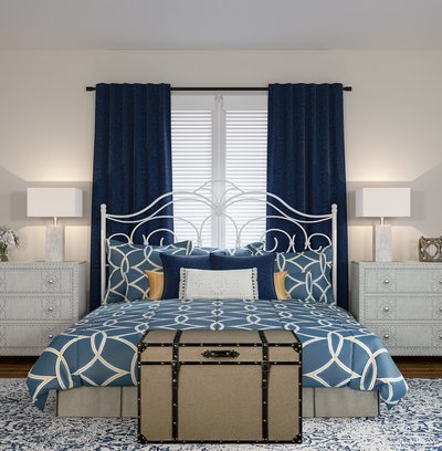Classic, Coastal Bedroom Design by Rhonda Stanbury Interior Designer Ariel