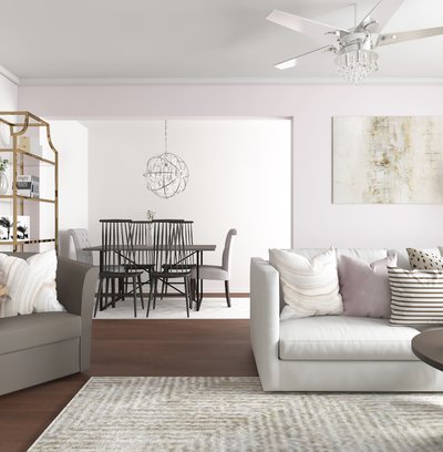Classic, Eclectic, Glam, Transitional Living Room Design by Rhonda Stanbury Interior Designer Hannah