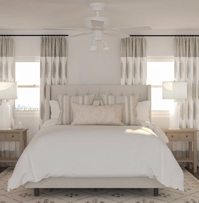 Classic, Bohemian, Coastal, Traditional, Transitional Bedroom Design by Rhonda Stanbury Interior Designer Lisa