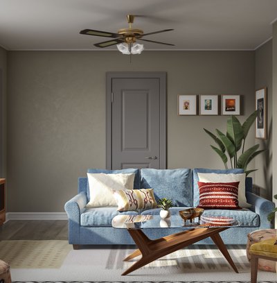 Contemporary, Eclectic, Midcentury Modern Living Room Design by Rhonda Stanbury Interior Designer Sydney
