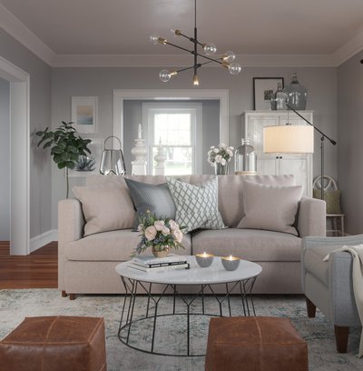 Classic, Bohemian, Traditional, Farmhouse Living Room Design by Rhonda Stanbury Interior Designer Vivian