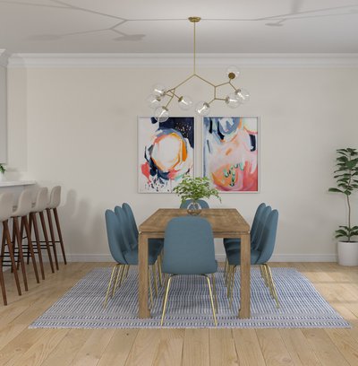 Coastal, Midcentury Modern Dining Room Design by Rhonda Stanbury Interior Designer Katie