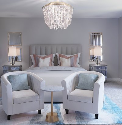 Glam Bedroom Design by Rhonda Stanbury Interior Designer Karen