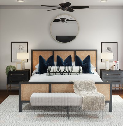 Glam, Transitional Bedroom Design by Rhonda Stanbury Interior Designer Maria