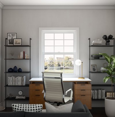 Modern, Industrial, Minimal Office Design by Rhonda Stanbury Interior Designer Karen