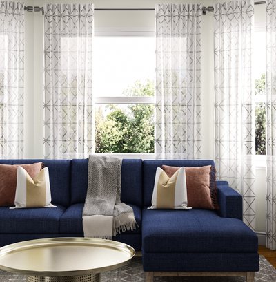 Modern, Bohemian, Midcentury Modern Living Room Design by Rhonda Stanbury Interior Designer Leah