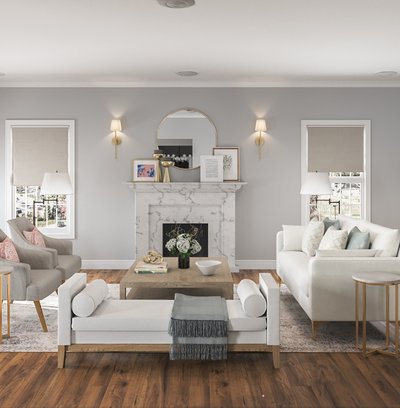 Contemporary, Classic, Coastal, Traditional, Transitional Living Room Design by Rhonda Stanbury Interior Designer Lisa