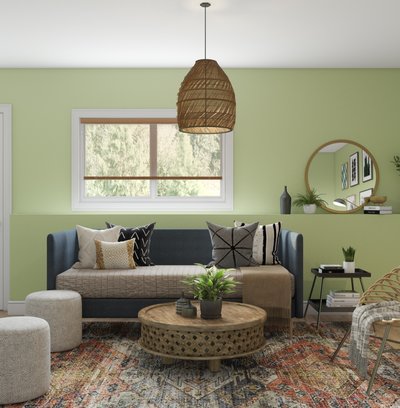 Eclectic, Bohemian, Vintage Living Room Design by Rhonda Stanbury Interior Designer Lyndsi