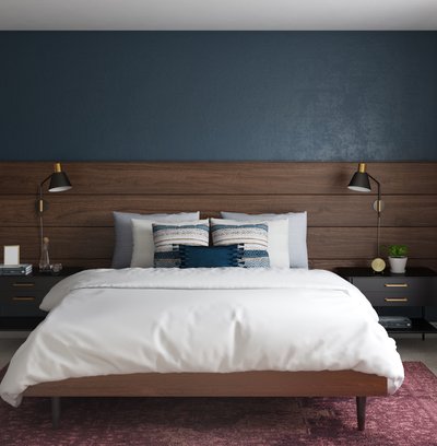 Midcentury Modern Bedroom Design by Rhonda Stanbury Interior Designer Fendy