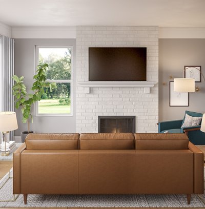 Modern, Glam, Transitional Living Room Design by Rhonda Stanbury Interior Designer Andy