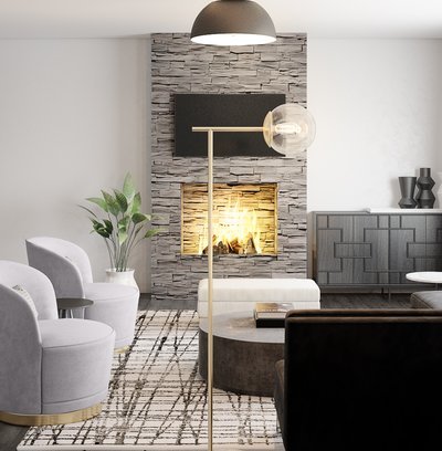 Modern, Minimal Living Room Design by Rhonda Stanbury Interior Designer Erin