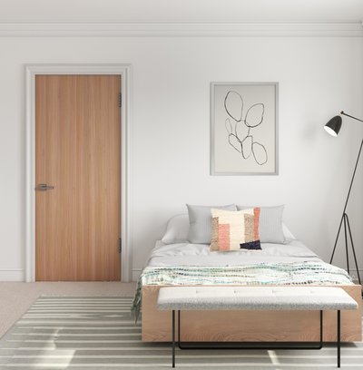 Modern, Eclectic, Bohemian, Rustic, Midcentury Modern, Minimal, Scandinavian Bedroom Design by Rhonda Stanbury Interior Designer Jennifer