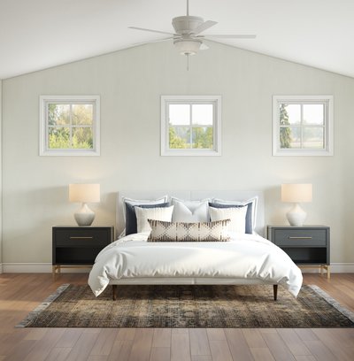 Contemporary, Transitional, Midcentury Modern Bedroom Design by Rhonda Stanbury Interior Designer Amy