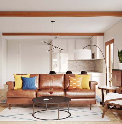 Modern, Rustic Living Room Design by Rhonda Stanbury Interior Designer Rebecca