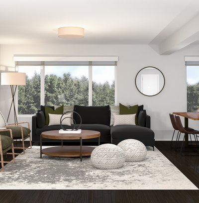Scandinavian Living Room Design by Rhonda Stanbury Interior Designer Karen