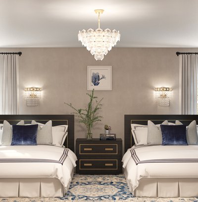 Classic, Glam, Rustic, Preppy Bedroom Design by Rhonda Stanbury Interior Designer Amanda