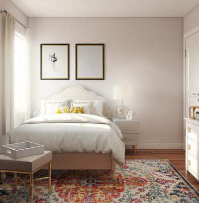 Contemporary, Modern, Midcentury Modern Bedroom Design by Rhonda Stanbury Interior Designer Aleena