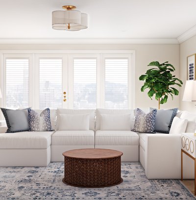 Classic, Traditional, Preppy Living Room Design by Rhonda Stanbury Interior Designer Brooke