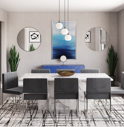 Modern, Minimal, Scandinavian Dining Room Design by Rhonda Stanbury Interior Designer Danielle