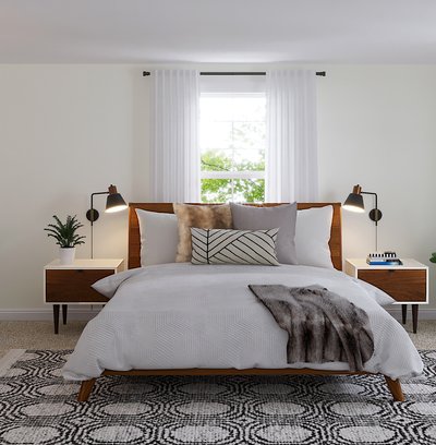 Midcentury Modern, Scandinavian Bedroom Design by Rhonda Stanbury Interior Designer Ella